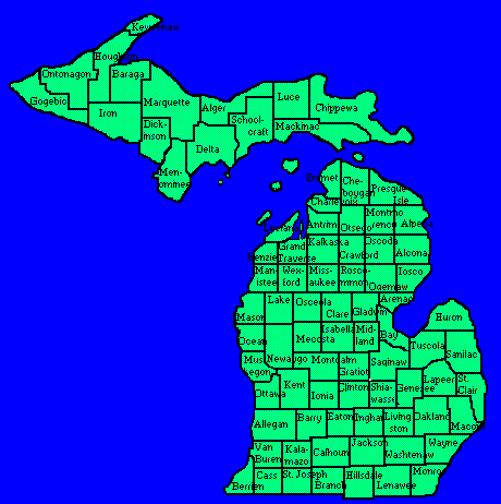 Michigan County Map